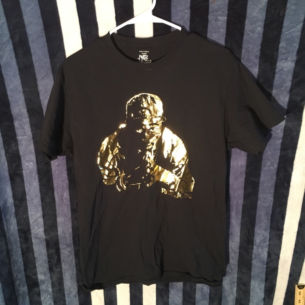 2Pac Poetic Justice Black T Shirt - Medium - Picture 1 of 5